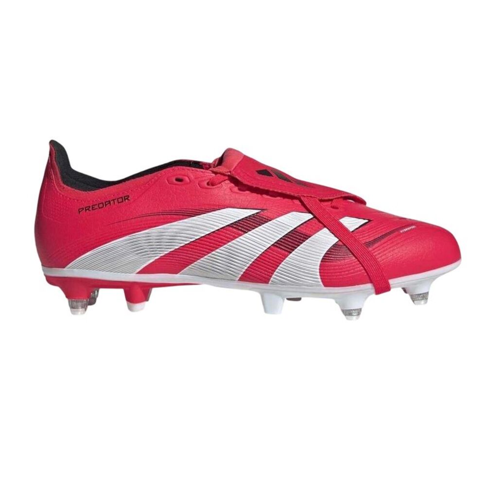 Predator Mens Predator Club FxG Fold Over Soft Ground Football Boots / Red/White